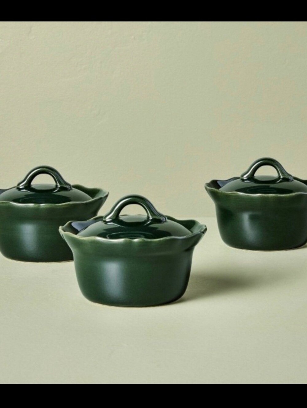 Hearth & Hand with Magnolia Round Stoneware Reactive Glaze Ramekin With Lid 6.5
